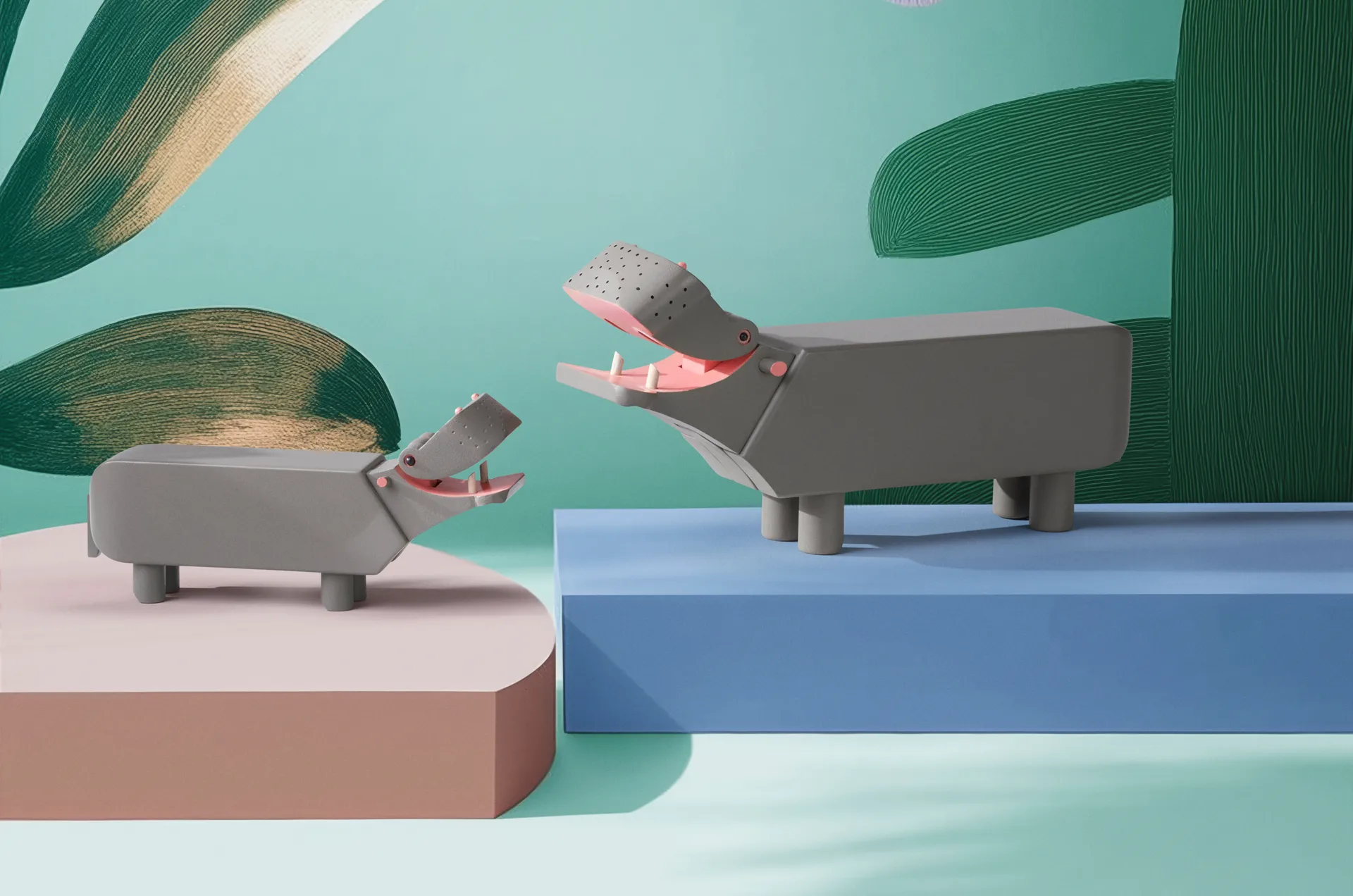 Hippopotame liliput Kay Bojesen, Gris Kay Bojesen Denmark