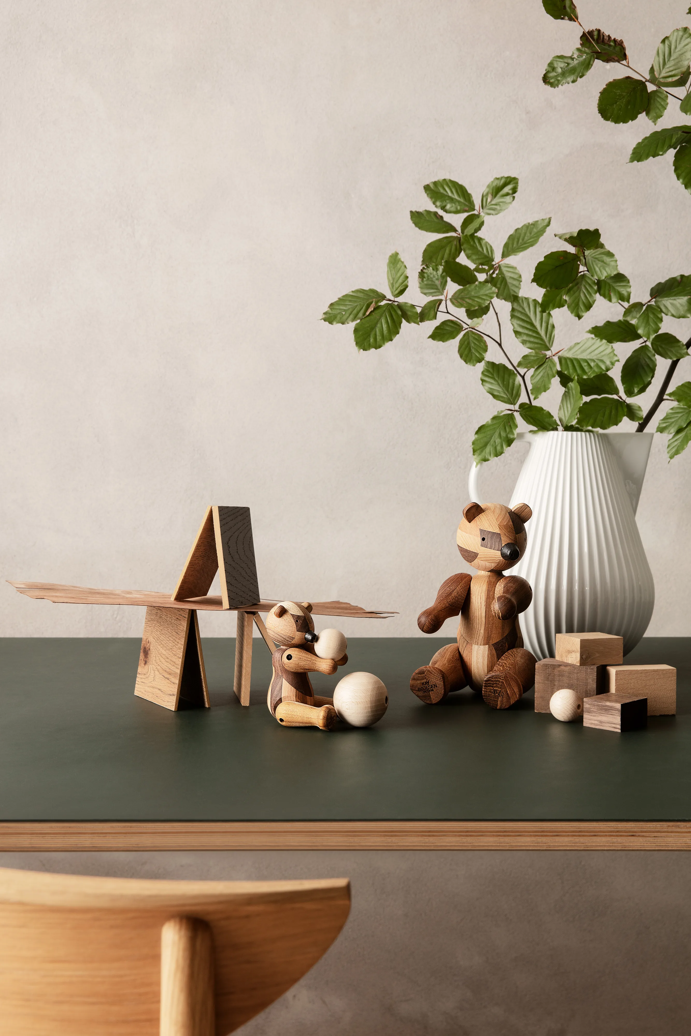 Ours En Bois Kay Bojesen - Design Danois, Très Bon état (jouet Vintage)