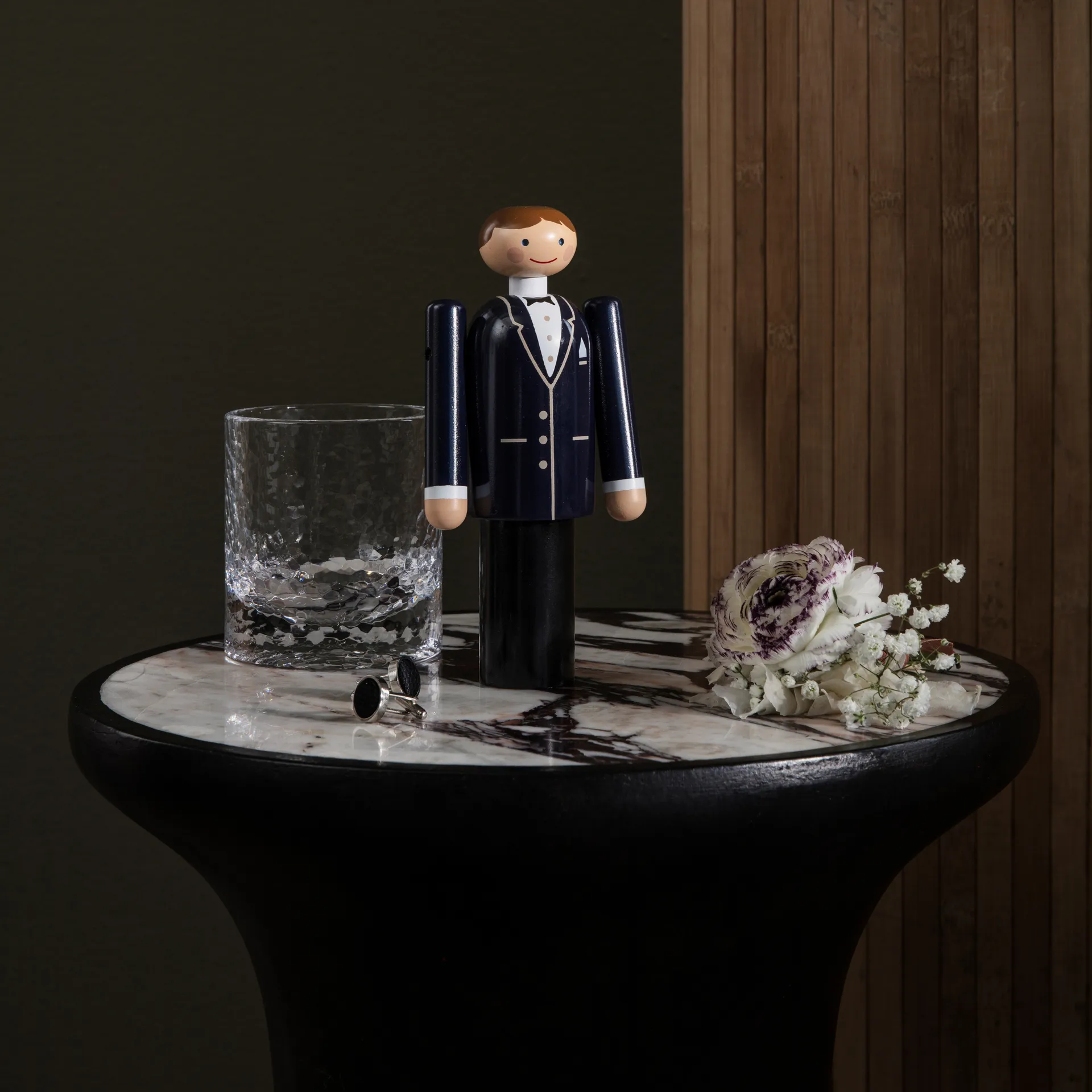 Le marié de Kay Bojesen, Bleu-noir-blanc, 18 cm Kay Bojesen Denmark