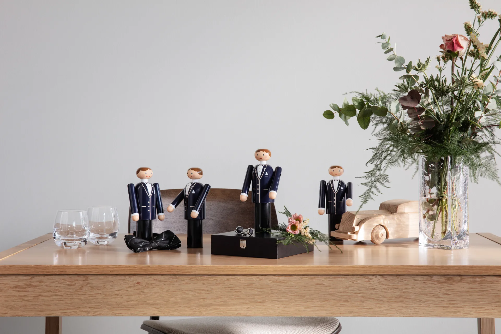 Le marié de Kay Bojesen, Bleu-noir-blanc, 18 cm Kay Bojesen Denmark