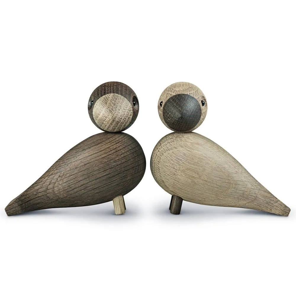 Lovebirds Kay Bojesen lot de 2, chêne, 2 pièces, 8,8 cm Kay Bojesen Denmark