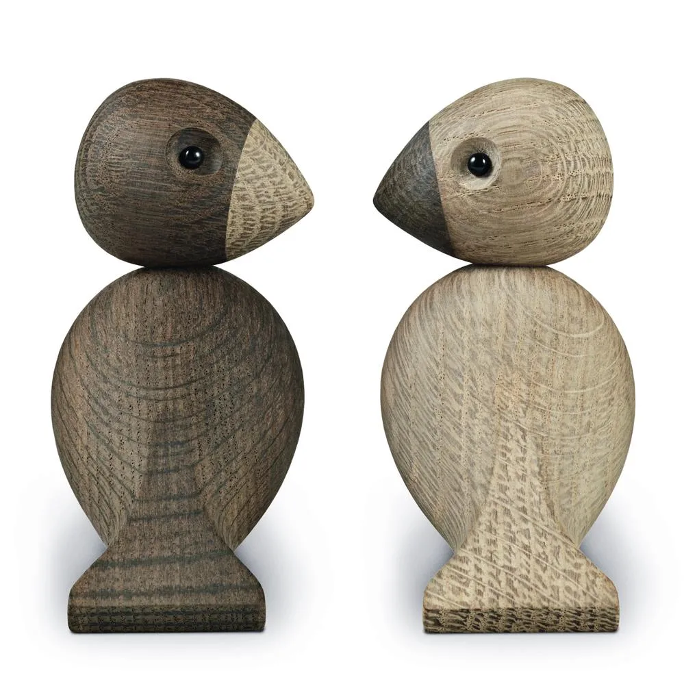 Lovebirds Kay Bojesen lot de 2, chêne, 2 pièces, 8,8 cm Kay Bojesen Denmark