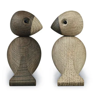 Lovebirds Kay Bojesen lot de 2 - chêne, 2 pièces, 8,8 cm - Kay Bojesen Denmark