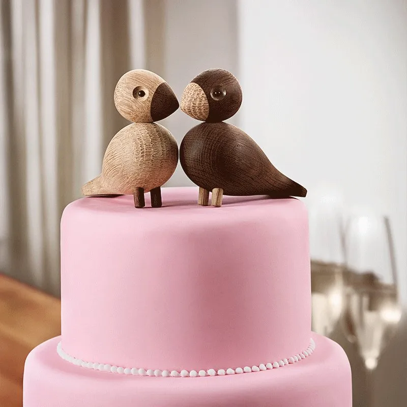 Lovebirds Kay Bojesen lot de 2, chêne, 2 pièces Kay Bojesen Denmark