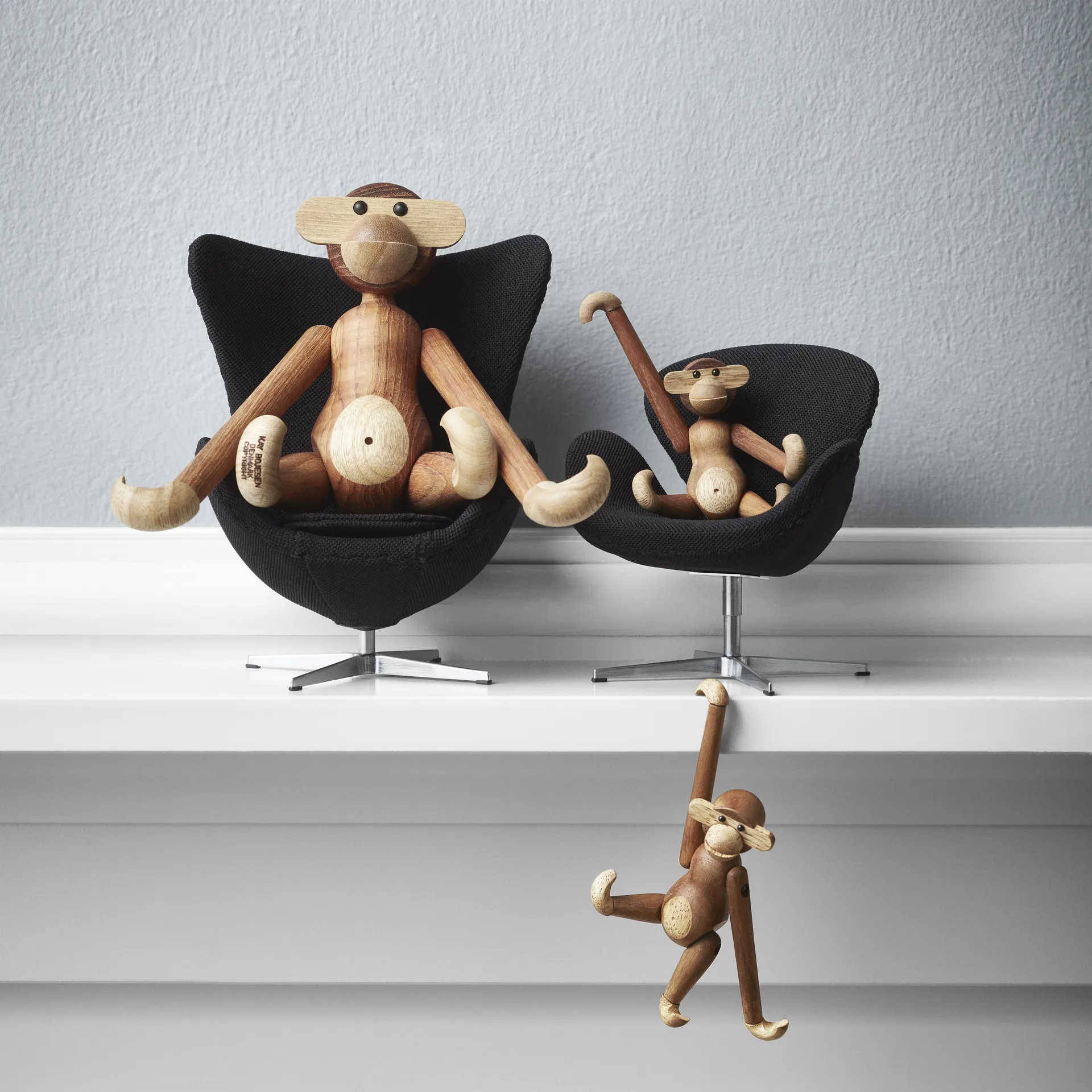 Mini singe Kay Bojesen, bois teck-limba Kay Bojesen Denmark