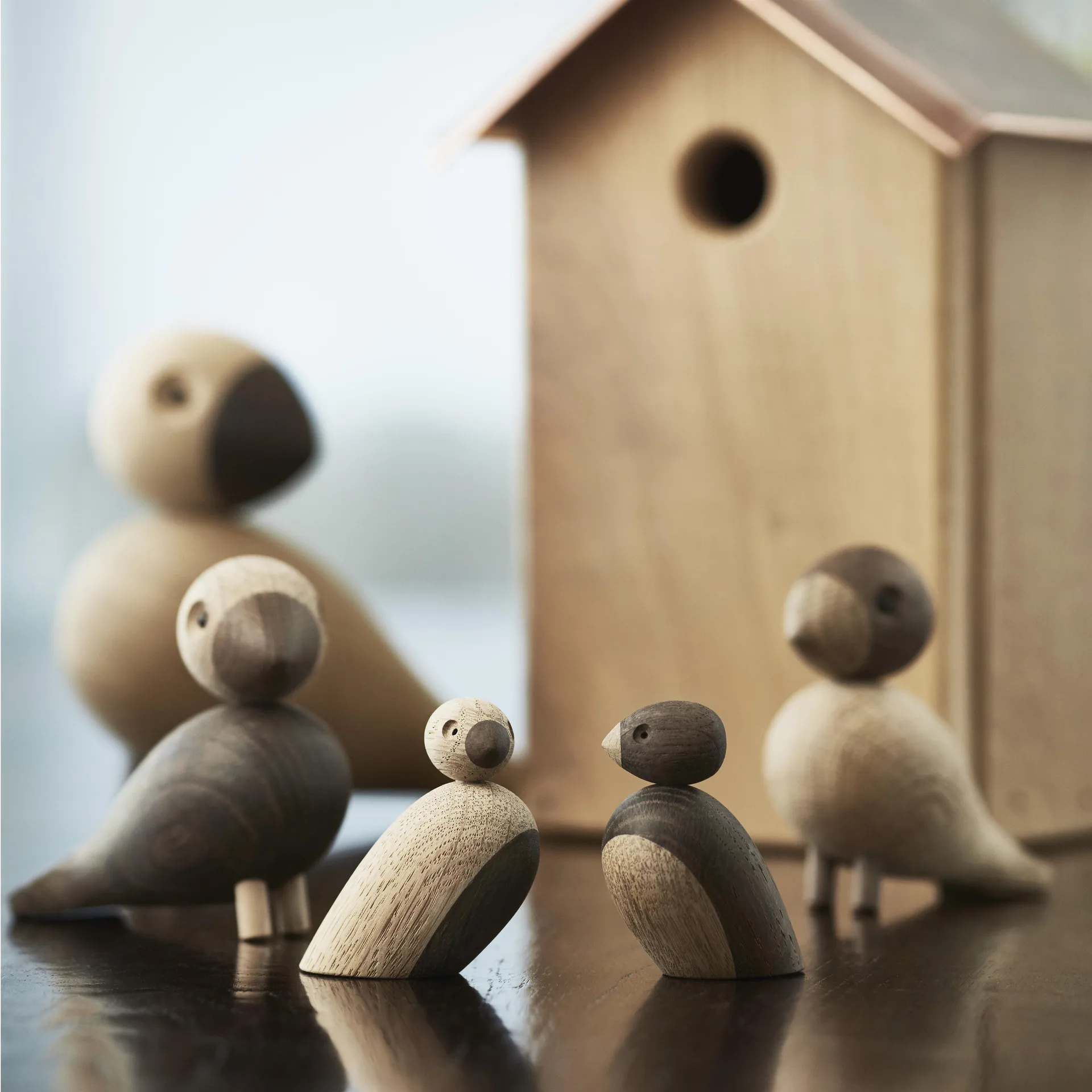 Moineaux Kay Bojesen lot de 2, chêne Kay Bojesen Denmark