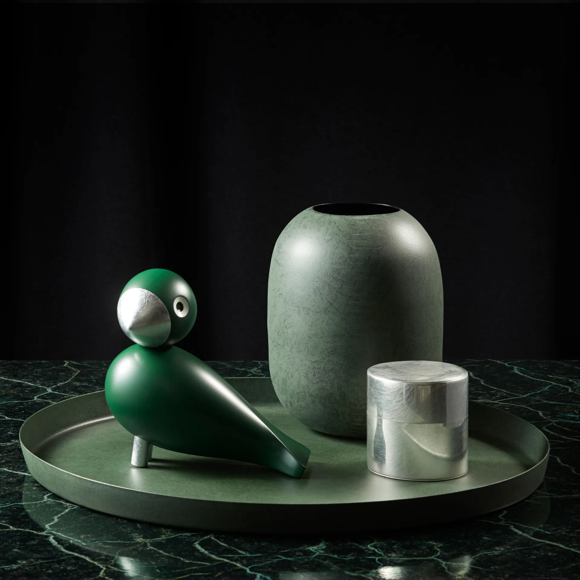 Oiseau chanteur Georg Kay Bojesen , Vert-Argent Kay Bojesen Denmark