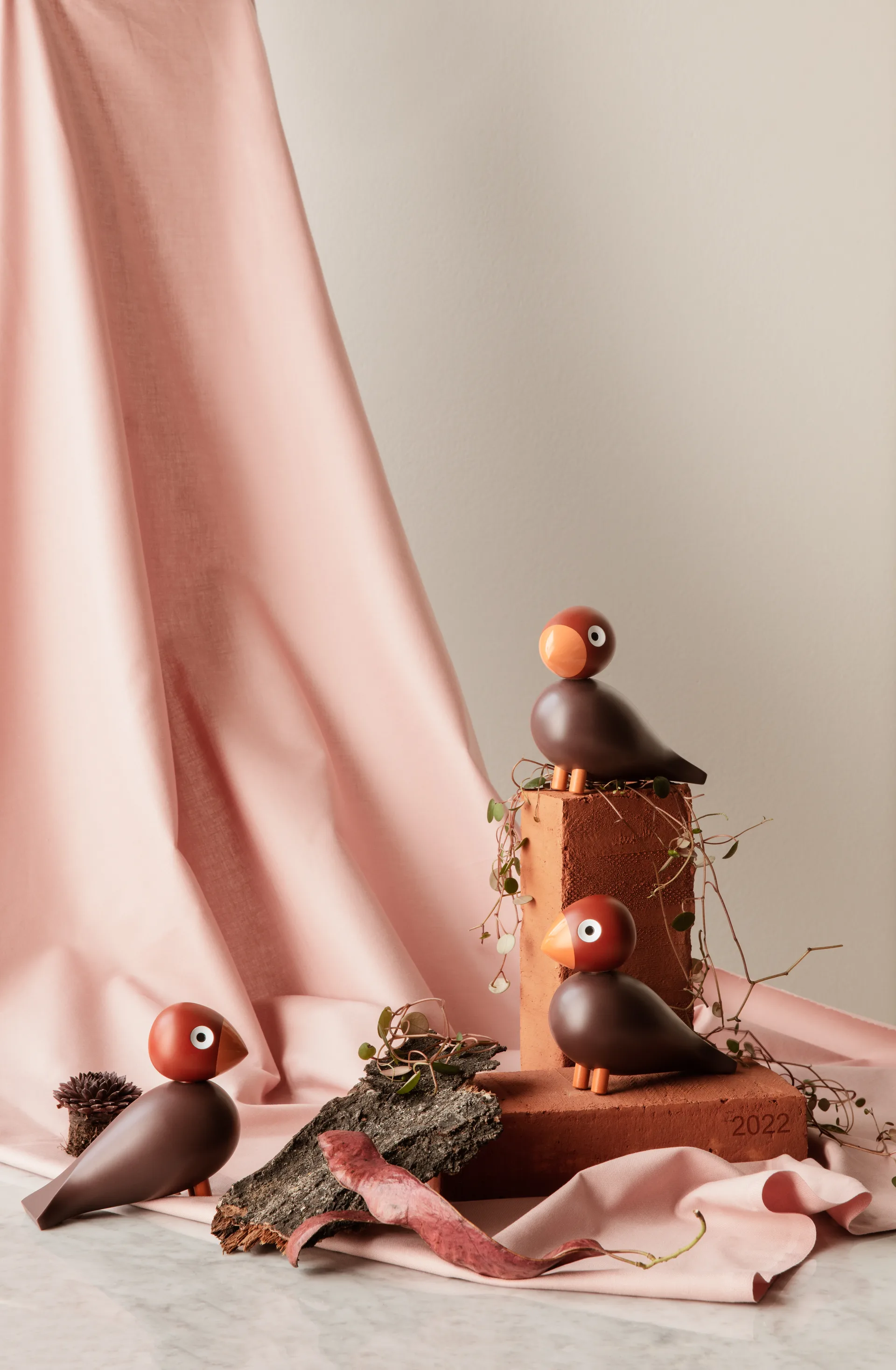 Oiseau chanteur Kay Bojesen Year Bird 2022, Vinrouge Kay Bojesen Denmark