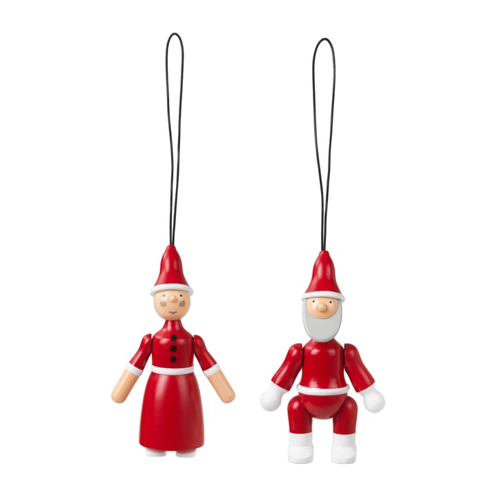 Père Noël et Mère Noël 10 cm - Rouge - Kay Bojesen Denmark