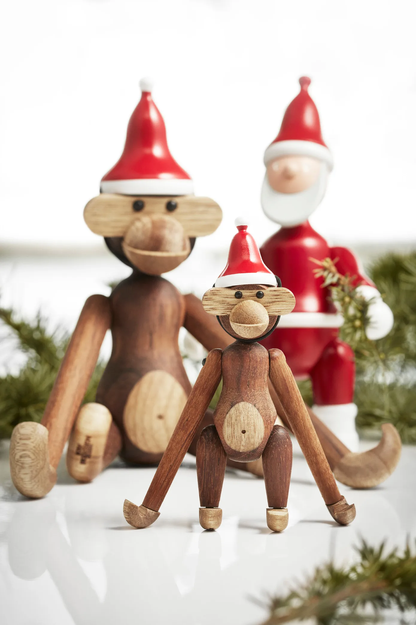 Petit singe avec bonnet de Père Noël Kay Bojesen Denmark