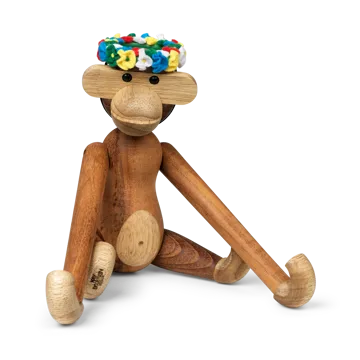 Petit singe Kay Bojesen avec couronne de fleurs - Kay Bojesen Denmark