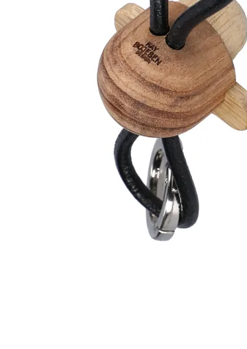Porte-clés Kay Bojesen singe - Teck-limba, cuir noir - Kay Bojesen Denmark