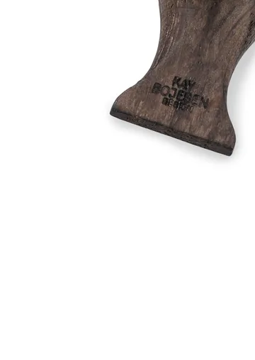 Porte-clés oiseau Kaj Bojesen - Chêne fumé, cuir noir - Kay Bojesen Denmark