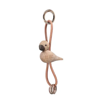 Porte-clés oiseau Kay Bojesen - Chêne, cuir naturel - Kay Bojesen Denmark