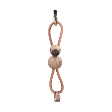 Porte-clés oiseau Kay Bojesen - Chêne, cuir naturel - Kay Bojesen Denmark