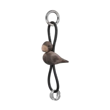 Porte-clés oiseau Kay Bojesen - Chêne fumé, cuir noir - Kay Bojesen Denmark