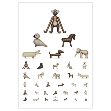Poster Kay Bojesen animaux - 50x70 cm - Kay Bojesen Denmark