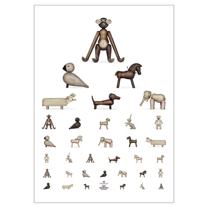 Poster Kay Bojesen animaux, 50x70 cm Kay Bojesen Denmark