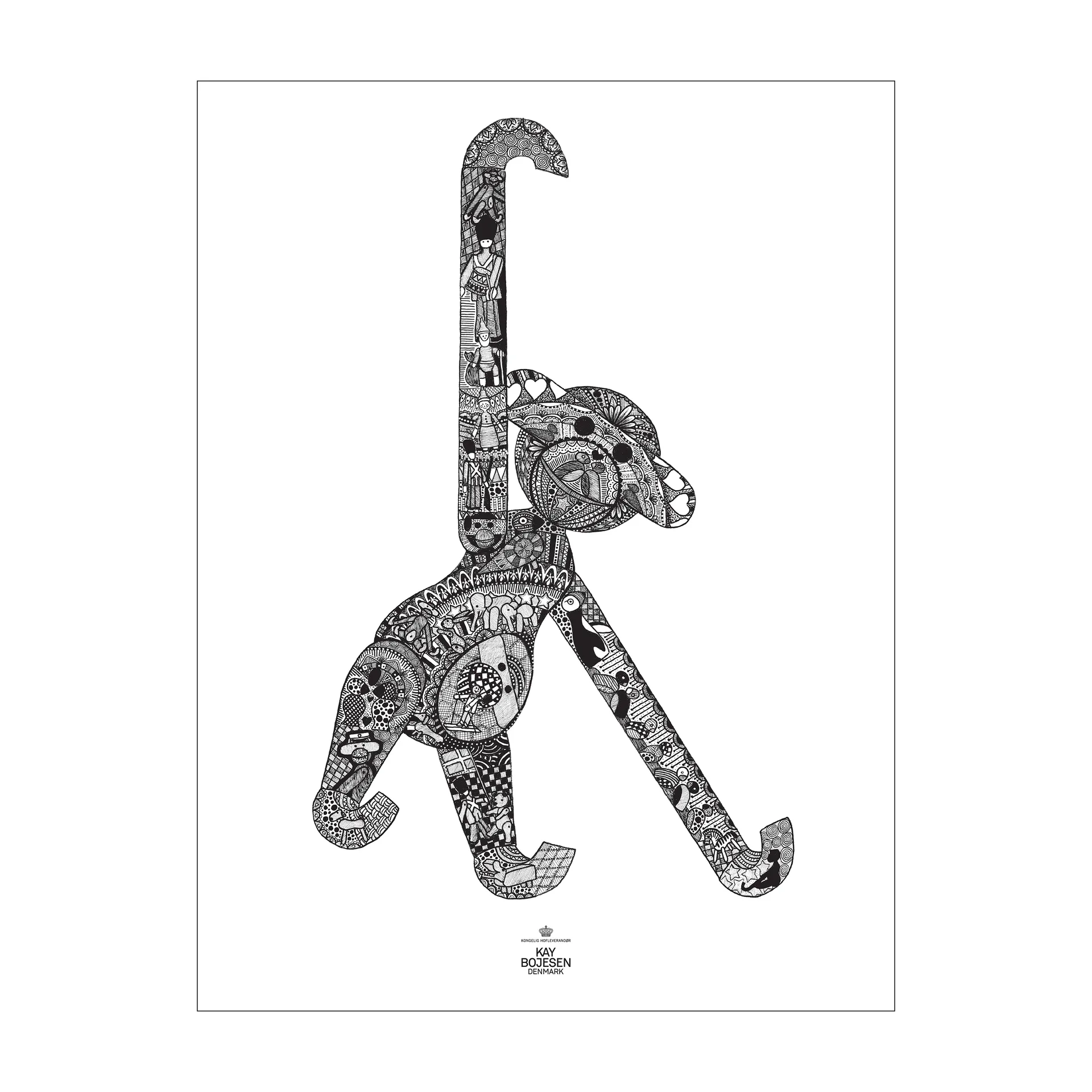 Poster Kay Bojesen singe, 30x40 cm Kay Bojesen Denmark