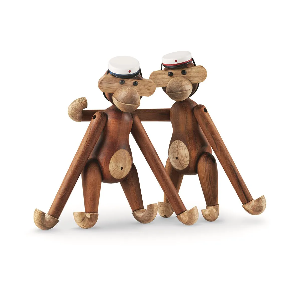 Singe en bois Kay Bojesen avec son chapeau de diplômé bleu,  Kay Bojesen Denmark