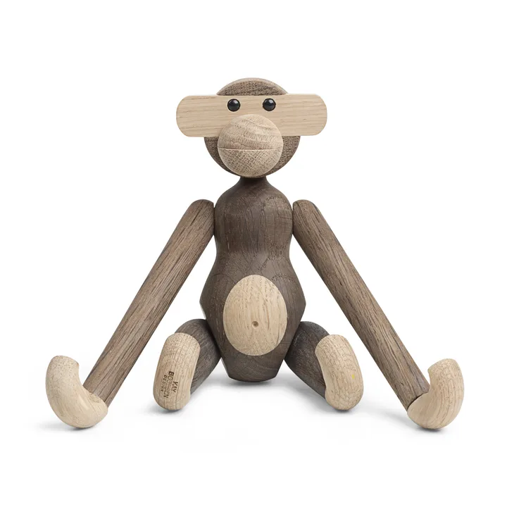 Singe en bois Kay Bojesen petit - chêne-chêne fumé, 20 cm - Kay Bojesen Denmark