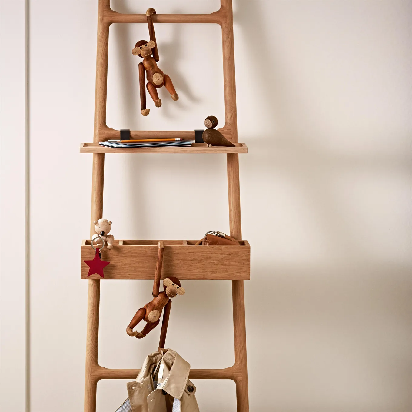 Singe En Bois Kay Bojesen 18.5 Cm - Décoration Scandinave Iconique - Cadeau Élégant Pour Noël Ou Anniversaire