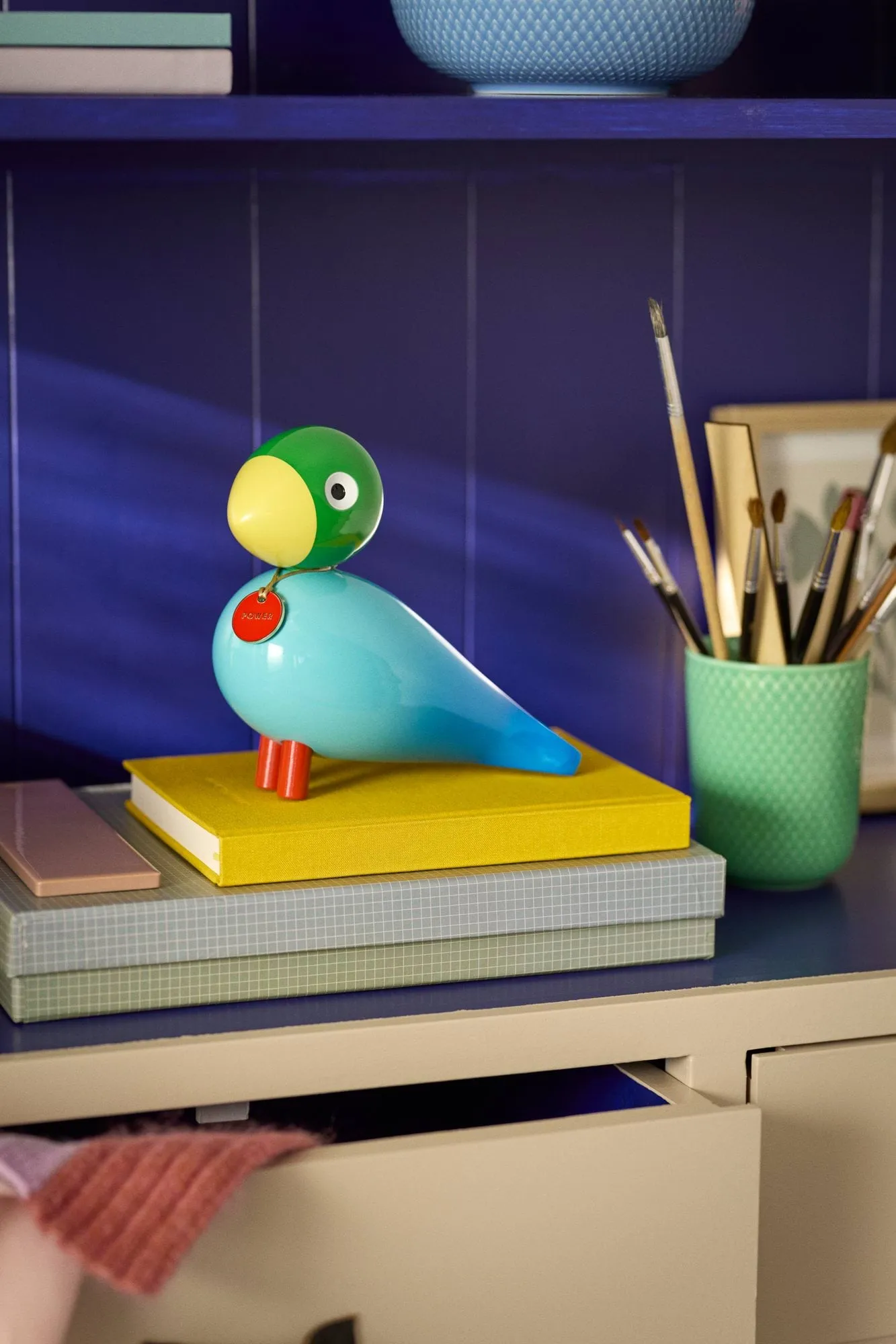Story bird, Bleu Kay Bojesen Denmark