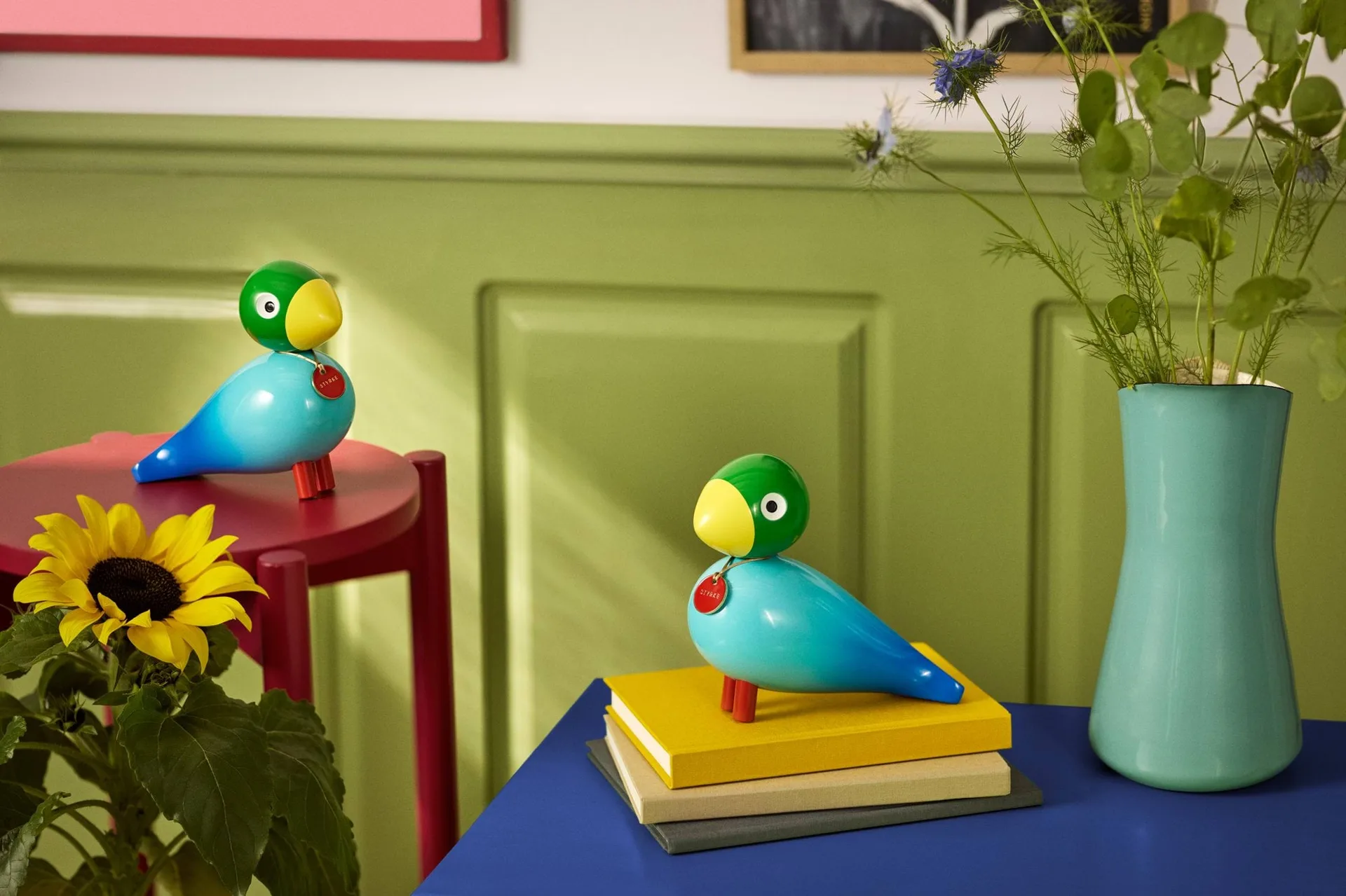 Story bird, Bleu Kay Bojesen Denmark