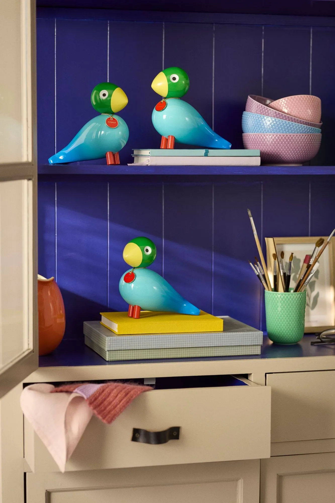 Story bird, Bleu Kay Bojesen Denmark