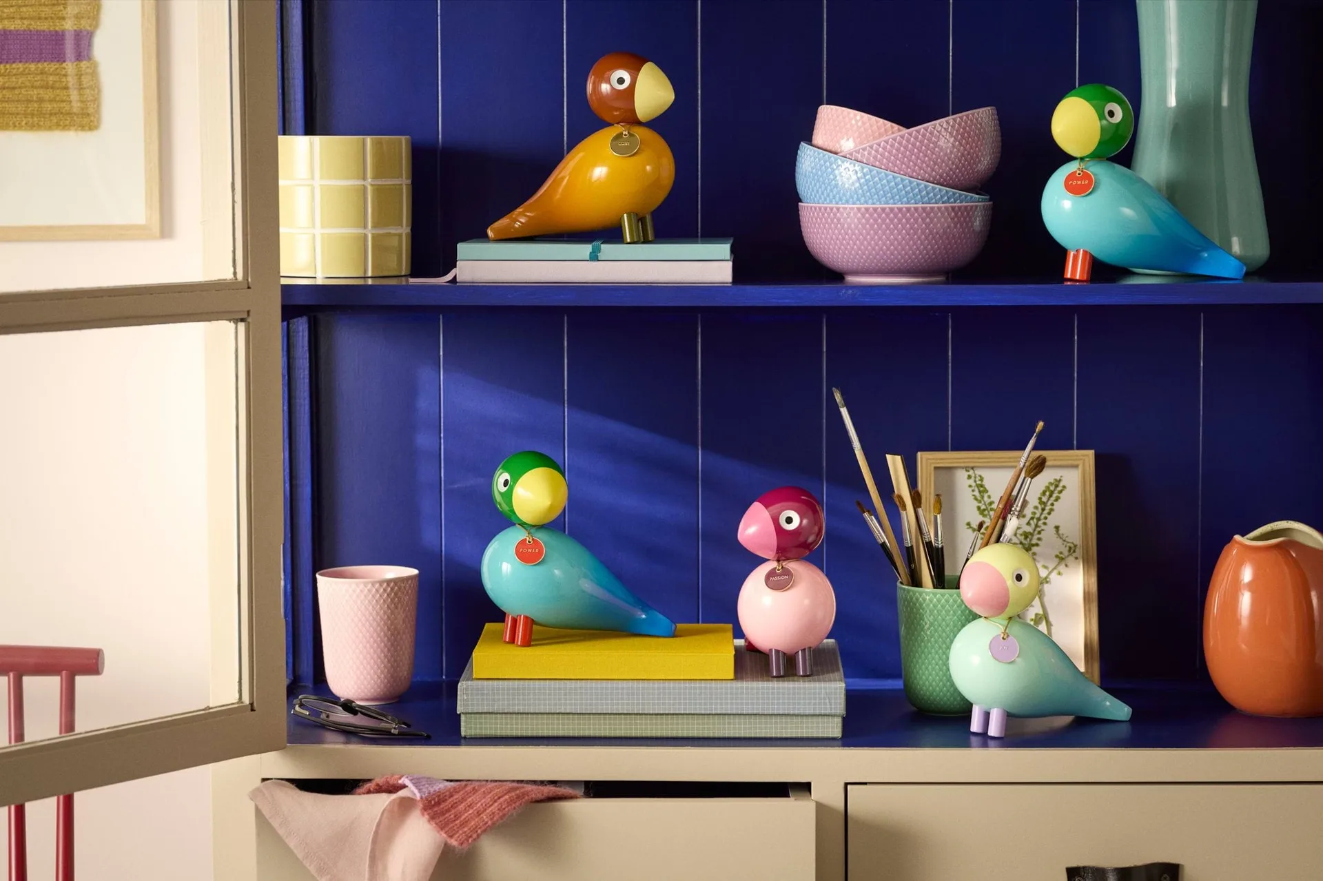 Story bird, Bleu Kay Bojesen Denmark