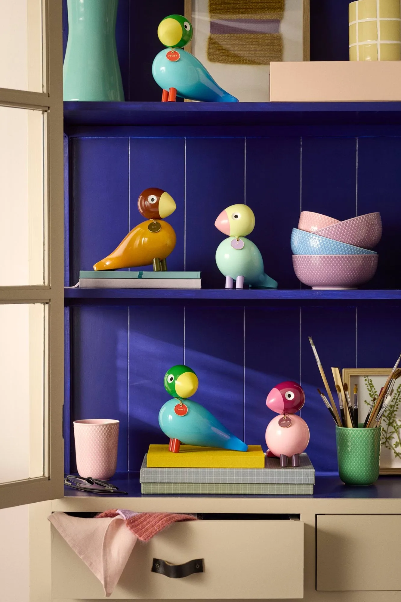 Story bird, Bleu Kay Bojesen Denmark