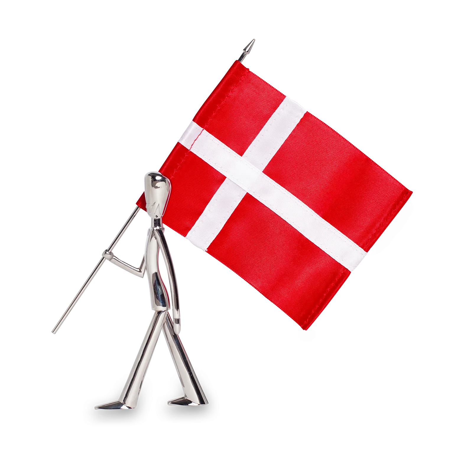 Figurine porte-drapeau Royal Guard 18 cm, Polished steel Kay Bojesen