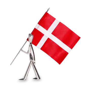 Figurine porte-drapeau Royal Guard 18 cm - Polished steel - Kay Bojesen