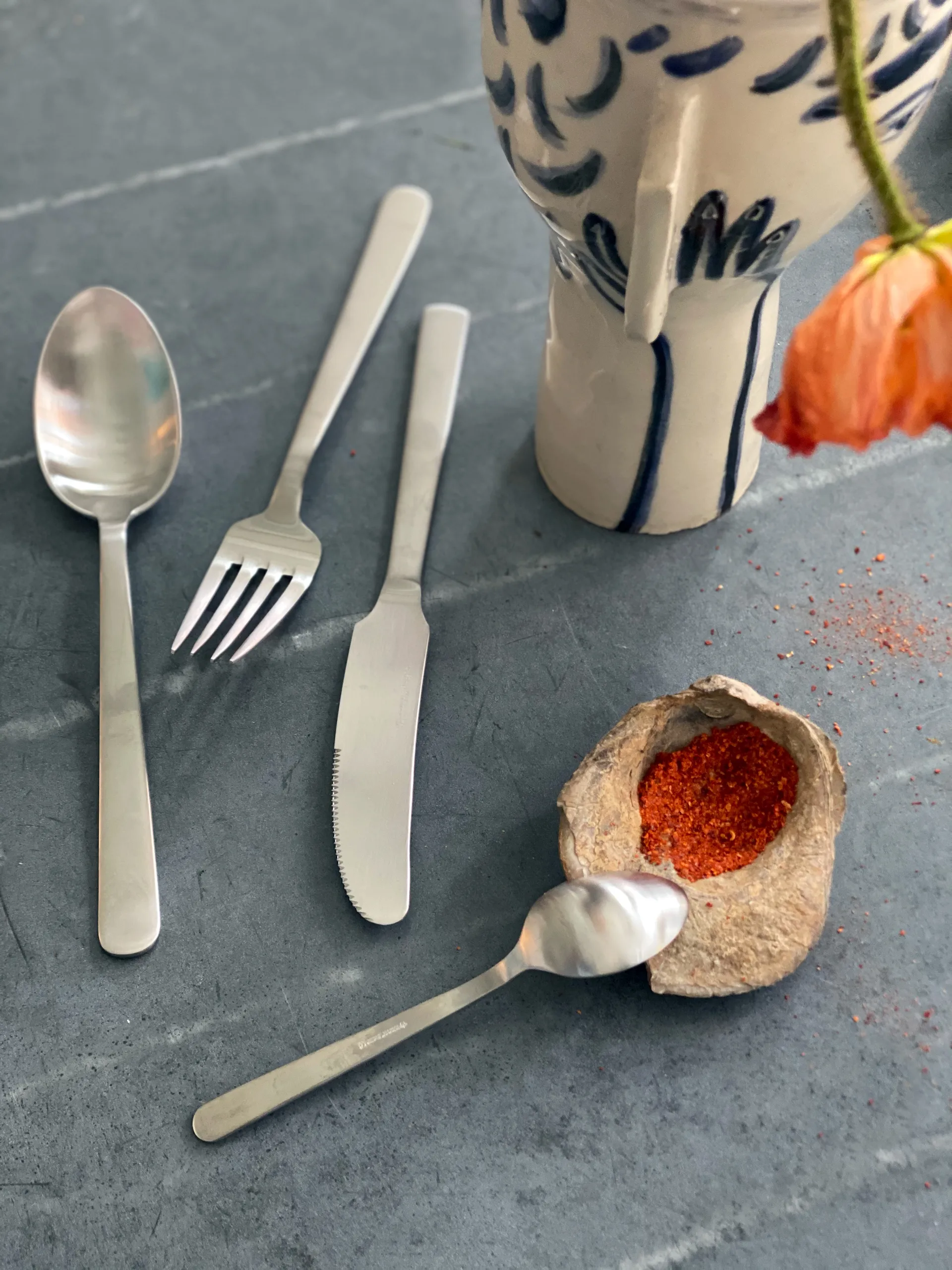 Set de couverts Grand Prix 4 pièces, Polished steel Kay Bojesen