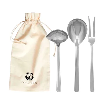 Set de service Grand Prix 3 pièces - Polished steel - Kay Bojesen
