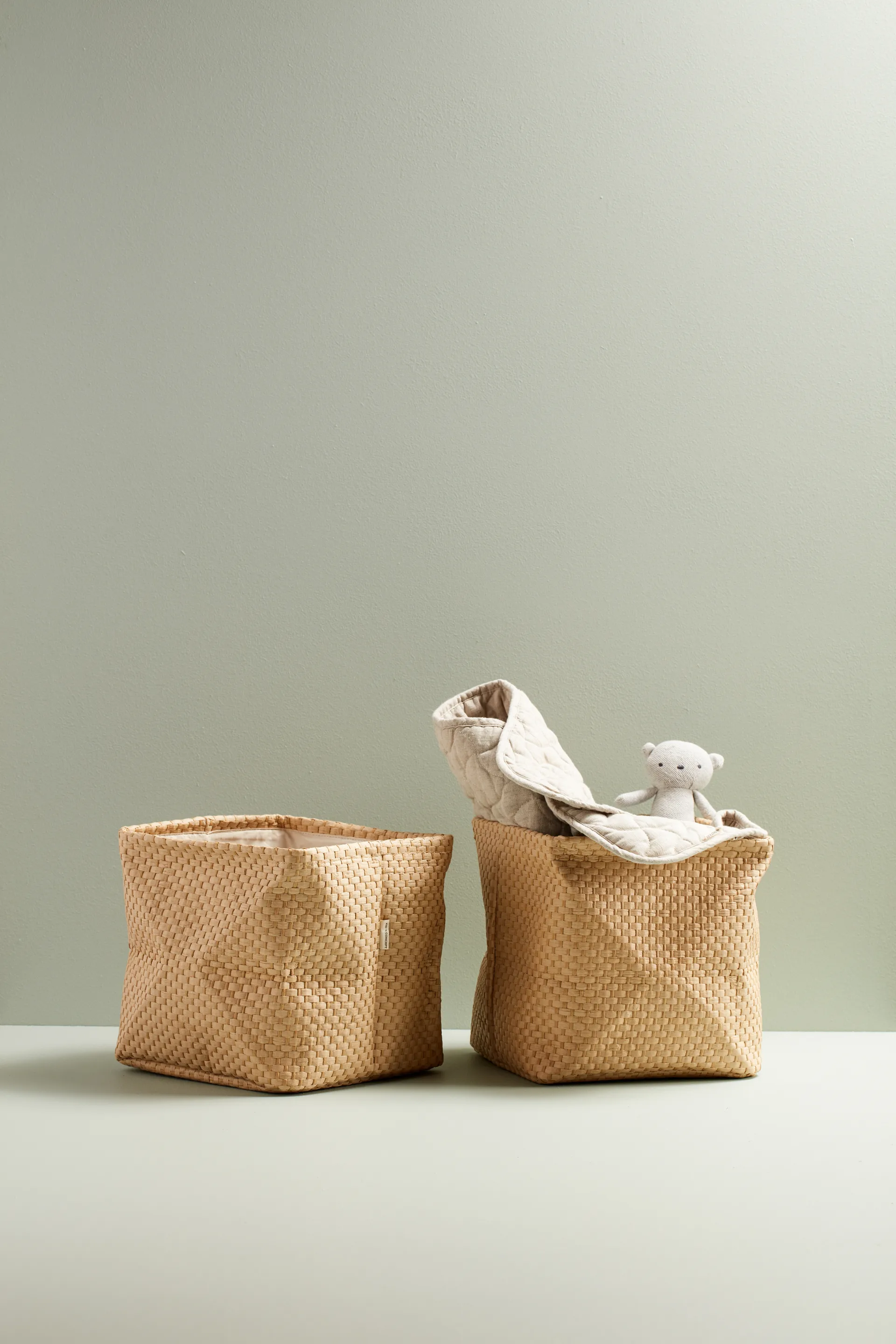 Boîte de stockage Kid's Base lot de 2 30x30 cm, Nature Kid's Concept