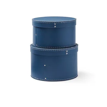 Boîte de stockage Kid's Base ronde 2 pièces - Bleu foncé - Kid's Concept