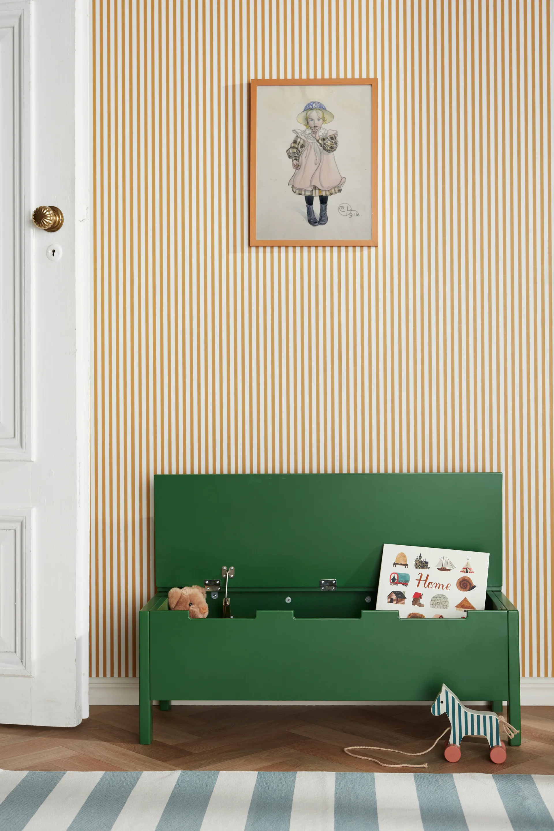 Canapé Carl Larsson avec rangement, Vert Kid's Concept