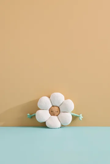 Coussin Blomma - Blanc-vert-jaune - Kid's Concept