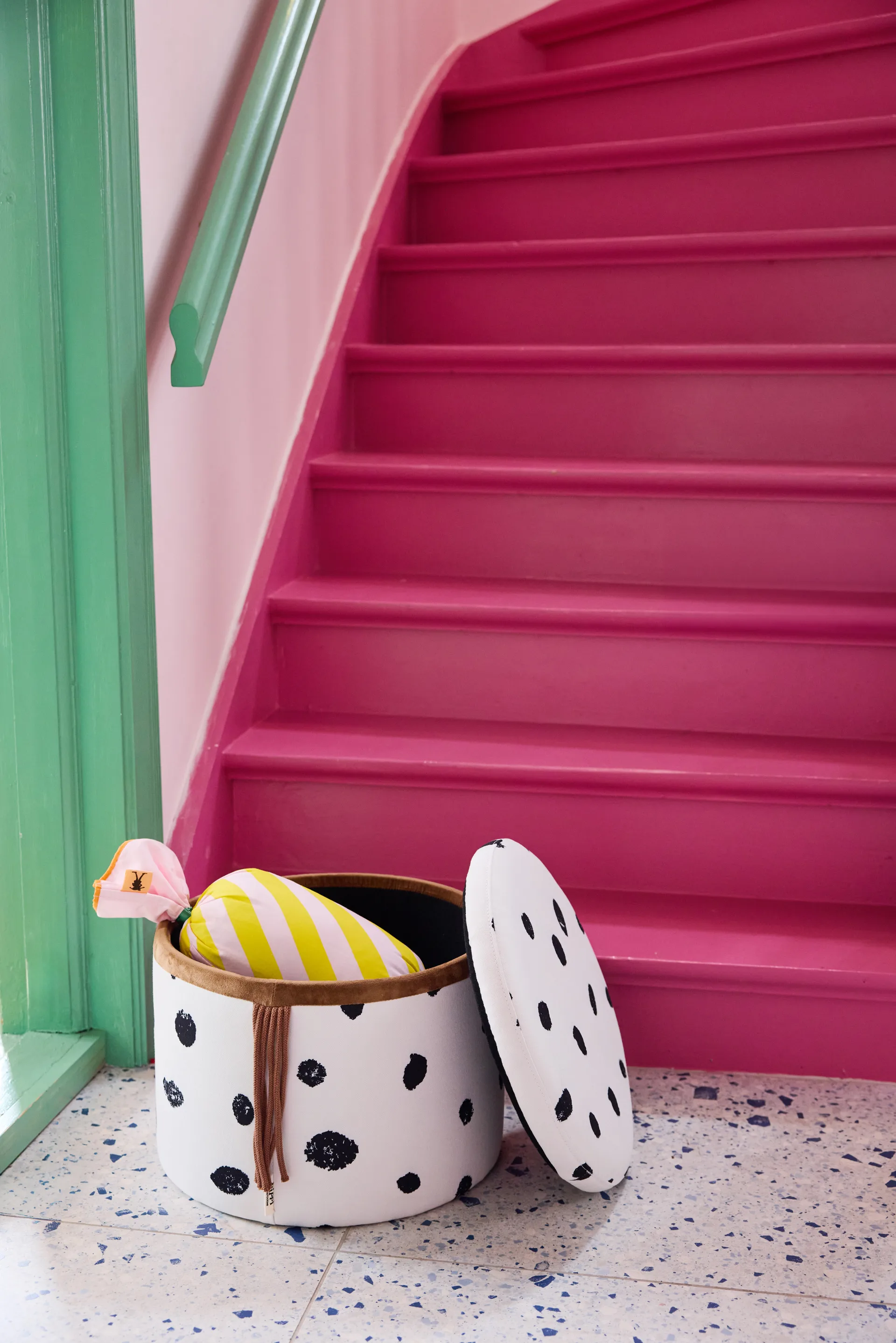 Coussin bonbon Pippi, Rose, 53x16 cm Kid's Concept