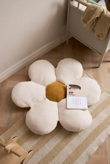 Coussin de sol Blomma - Ivoire naturel, Ø100x15 cm - Kid's Concept