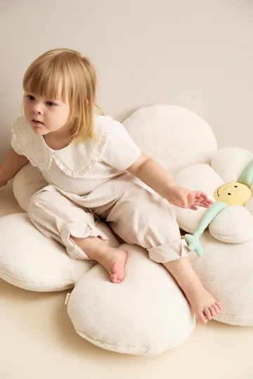 Coussin de sol Blomma - Ivoire naturel, Ø100x15 cm - Kid's Concept