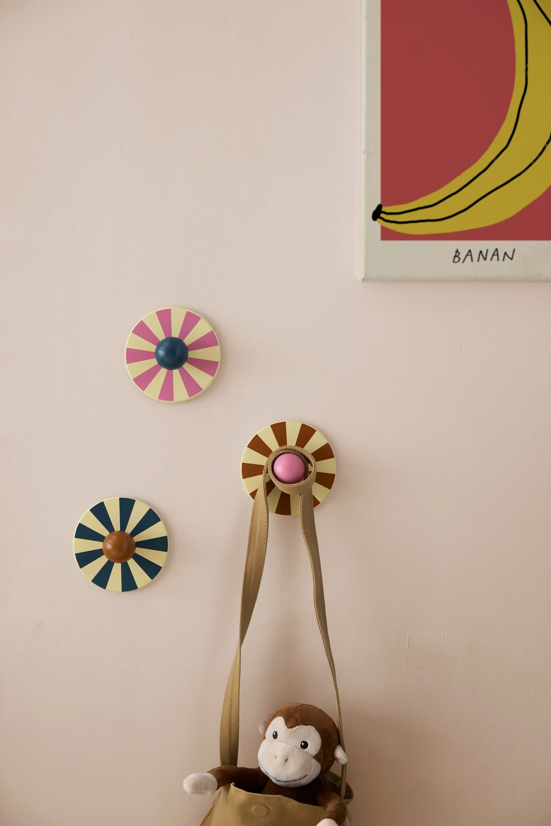 Crochets Cirkus 3 pièces, Multi, Ø10x4,4 cm Kid's Concept