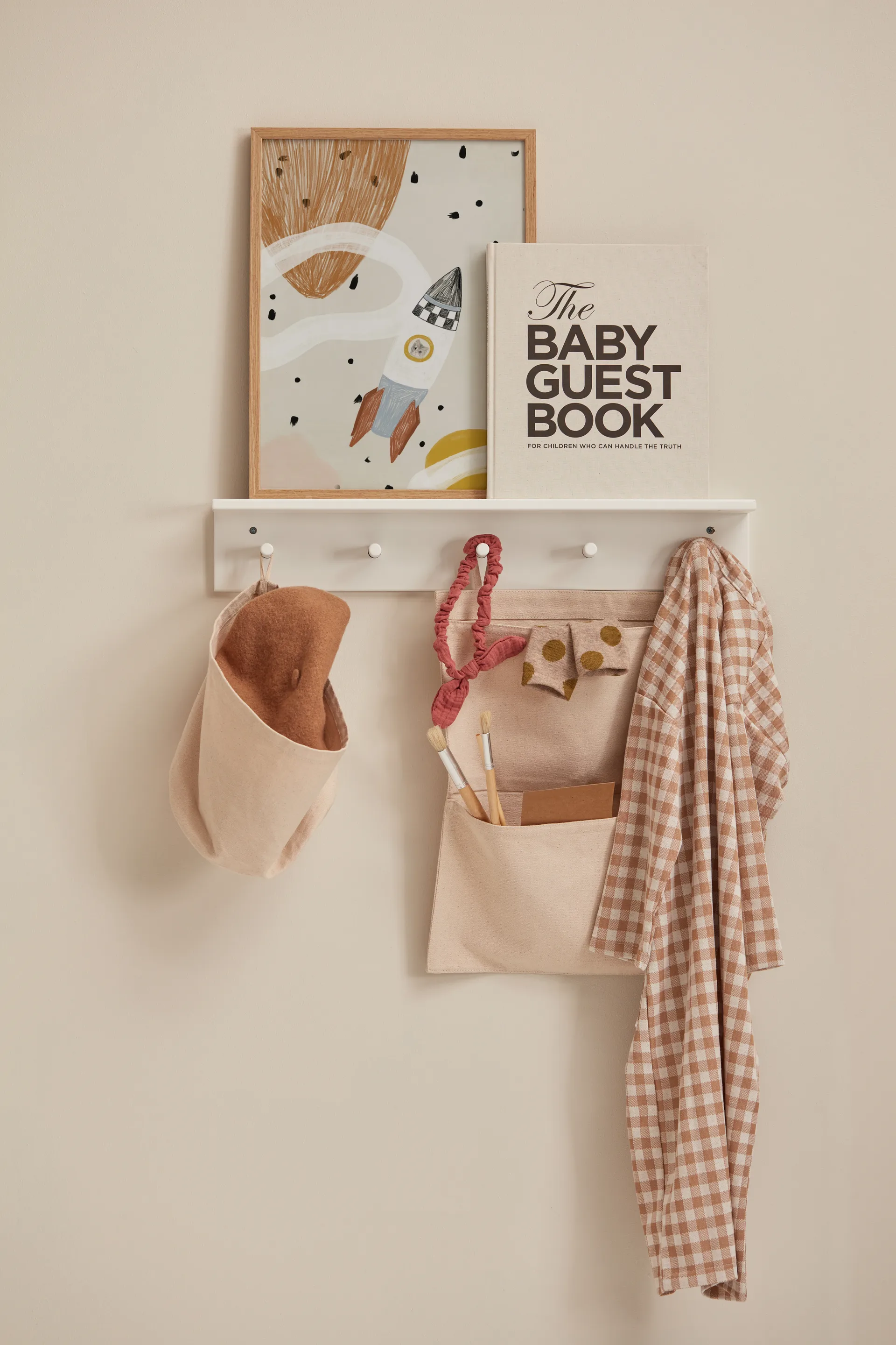 Étagère à crochets Star, Blanc Kid's Concept