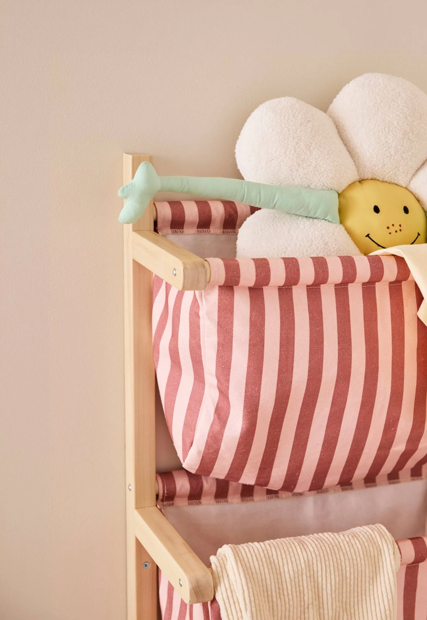 Étagère à sacs à rayures, Rose brun, 40x19x60 cm Kid's Concept