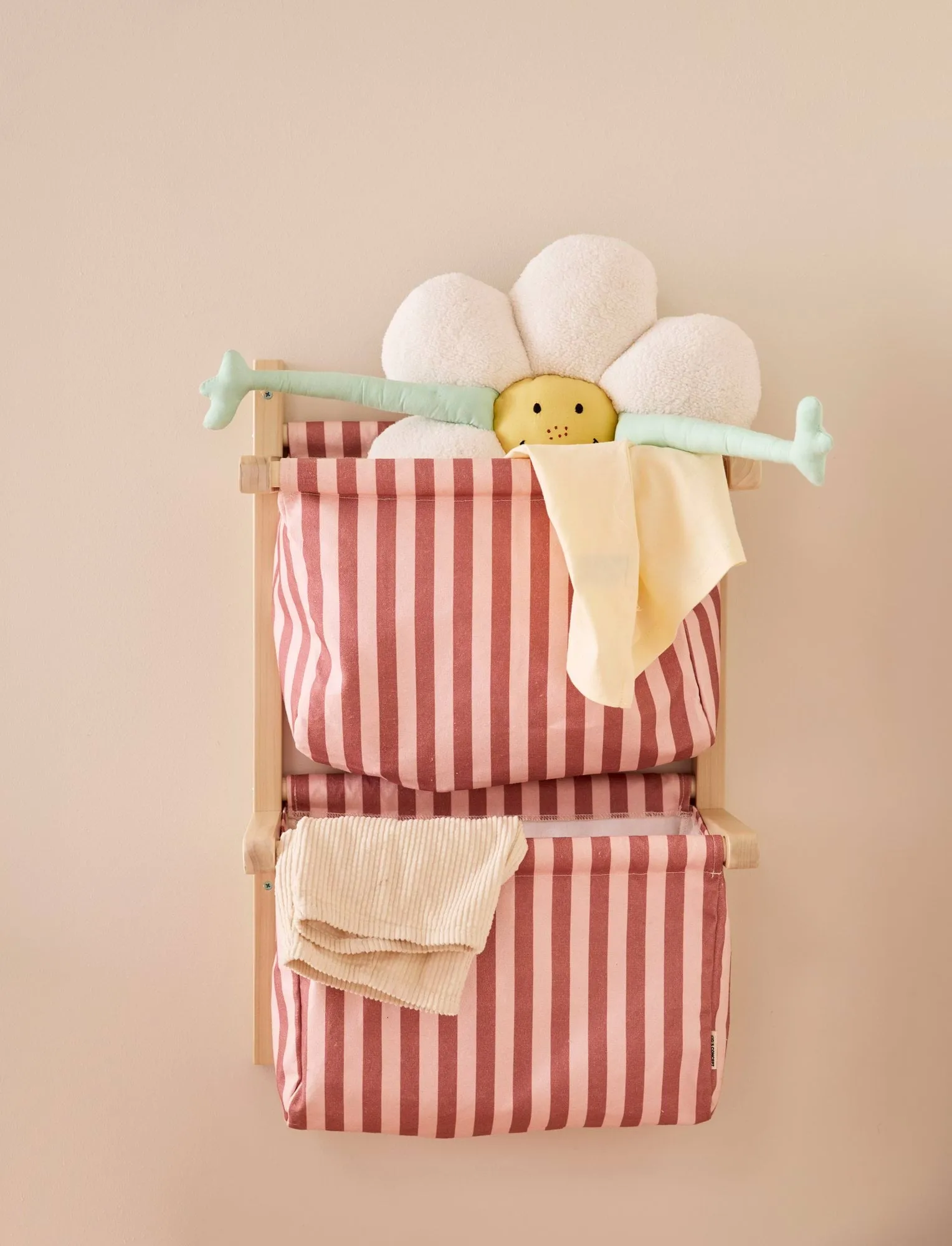 Étagère à sacs à rayures, Rose brun, 40x19x60 cm Kid's Concept