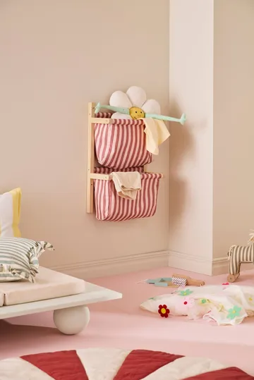 Étagère à sacs à rayures - Rose brun, 40x19x60 cm - Kid's Concept