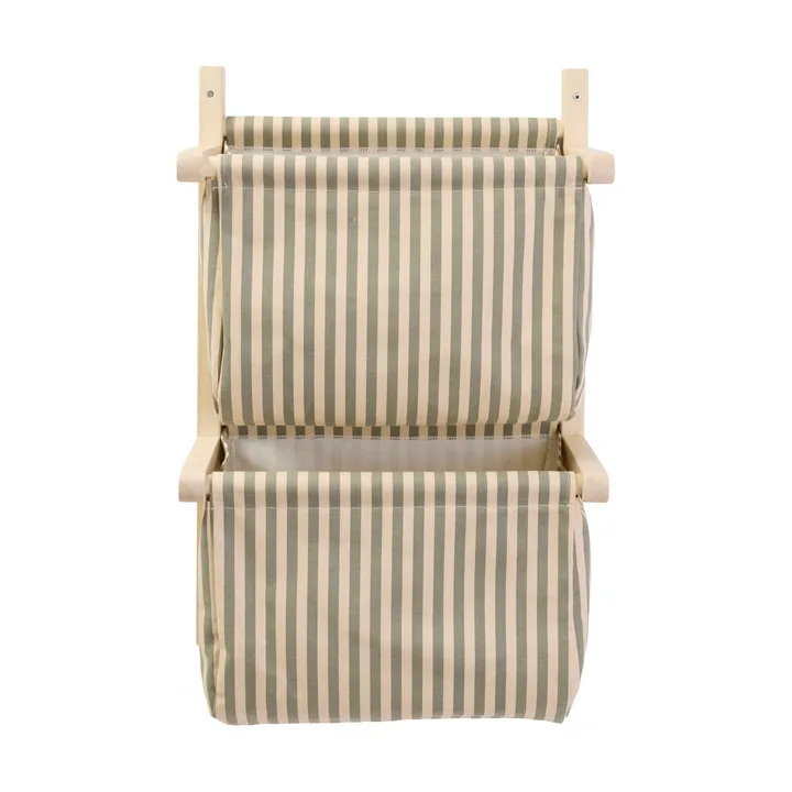 Étagère à sacs à rayures - Vert, 40x19x60 cm - Kid's Concept