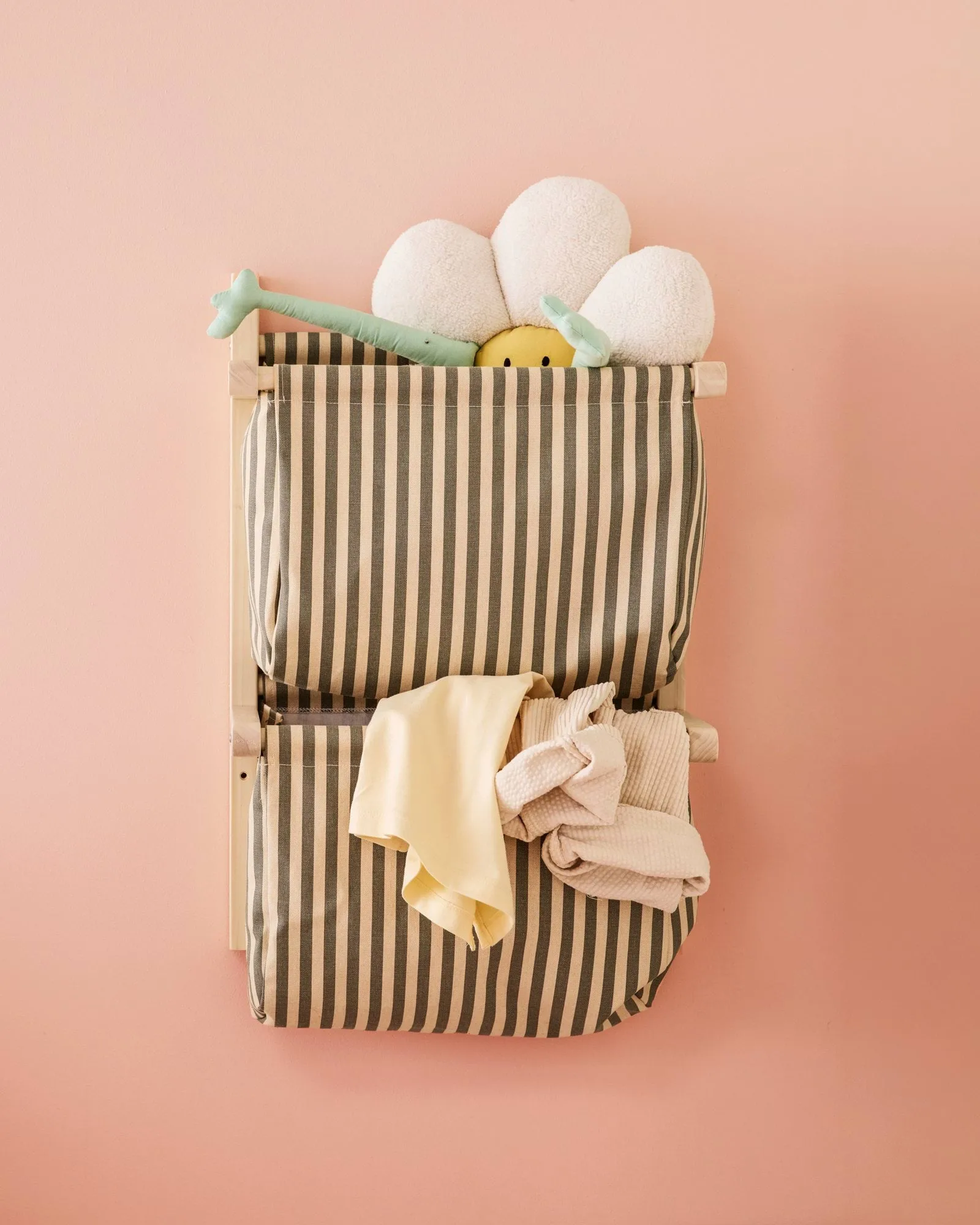Étagère à sacs à rayures, Vert, 40x19x60 cm Kid's Concept
