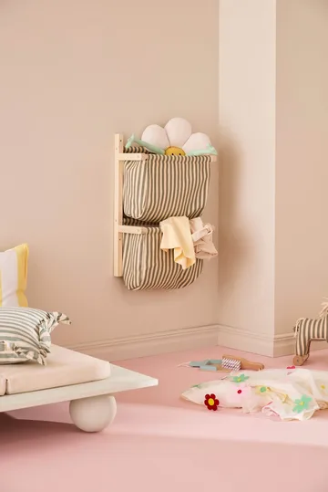 Étagère à sacs à rayures - Vert, 40x19x60 cm - Kid's Concept